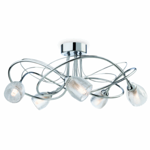 Firstlight Henley 5 Light Flush Ceiling Fitting Chrome