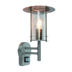 Saxby York Outdoor Dimmable Stainless Lantern PIR