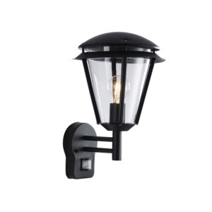 Saxby Inova Exterior Wall Light IP44 15W PIR - Matt Black