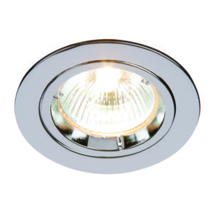 Saxby Cast Recessed GU10 Downlight Fixed 50W - Chrome