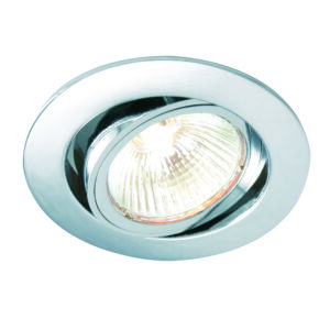 Saxby Cast Recessed GU10 Downlight Tilt 50W - Chrome