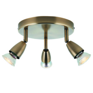 Saxby Amalfi 3lt Round Interior Spotlight 7W Finish: Selectable - Antique Brass