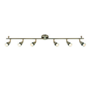 Saxby Amalfi 6lt Interior Spotlight Bar 7W - Antique Brass