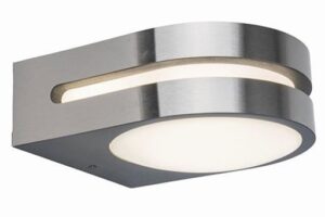 Lutec Fancy IP54 Integrated LED 12.5W 3000K Wall Light Stainless Steel