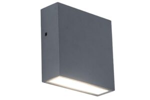 Lutec Gemini Xf IP54 9.5W 4000K Integrated LED Wall Light Dark Grey