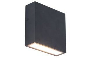 Lutec Gemini Xf IP54 9.5W 3000K Integrated LED Wall Light Matt Black