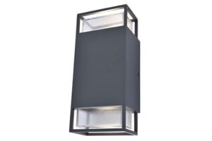 Lutec Ridge Outdoor Wall Up And Down Light GU10 Dark Grey