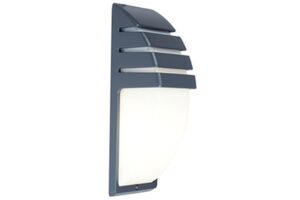 Lutec City IP44 E27 Wall Light Dark Grey