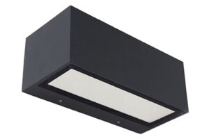 Lutec Gemini IP54 Integrated LED 21W 4000K Wall Light Dark Grey