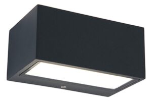 Lutec Gemini IP54 Integrated LED 10.5W 4000K Wall Light Dark Grey