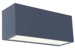 Lutec Gemini IP54 Integrated LED 46W 4000K Wall Light Dark Grey