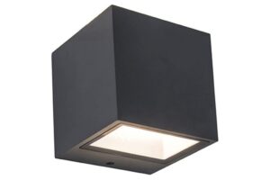 Lutec Gemini IP54 Integrated LED 9W 4000K Wall Light Dark Grey
