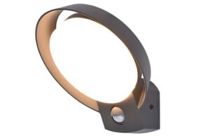 Lutec Polo Outdoor LED Wall Light 16.1W 3000K PIR Dark Grey