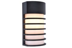 Lutec Fulton Outdoor Wall Light E27 Black