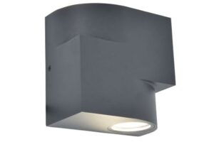 Lutec Marbo IP44 2X GU10 Wall Light Dark Grey