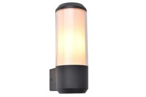 Lutec Heros IP44 E27 Wall Light Dark Grey