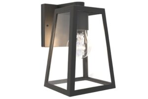 Lutec Fia IP44 E27 Wall Light Matt Black