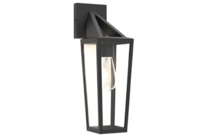 Lutec Pine Outdoor Wall Down Light E27 Black
