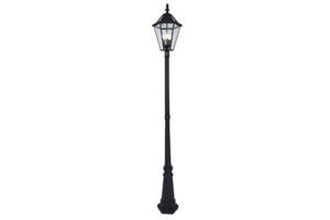 Lutec London IP44 Integrated LED 6W 2700K Solar Post Black