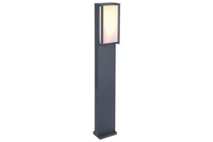 Lutec Qubo IP54 Integrated LED 16W RGBW Bollard Light Dark Grey