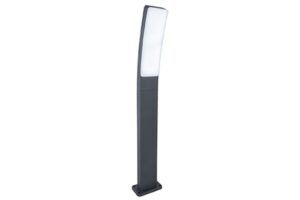 Lutec Kira IP54 Integrated LED 17.3W 4000K Bollard Light Dark Grey