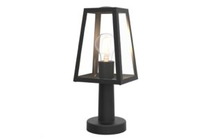 Lutec Fia Outdoor Small Post Light E27 Black