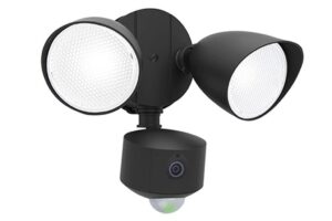 Lutec Draco Outdoor LED Wall Camera 2 Light 19W 5000K PIR Black