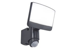 Lutec Sunshine IP44 Integrated 15W 5000K LED Wall Light Dark Grey