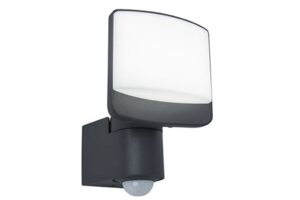 Lutec Sunshine IP44 Integrated 12.5W 5000K LED Wall Light Black