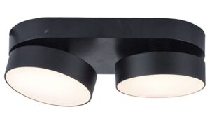 Lutec Stanos IP20 Integrated 13.6W CCT LED Indoor Ceiling Black