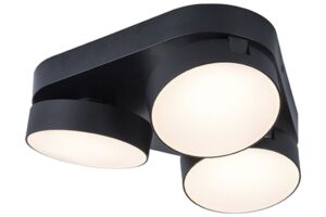 Lutec Stanos IP20 Integrated 20.4W CCT LED Indoor Ceiling Black