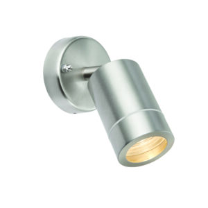 Saxby Palin 1lt Dimmable Wall Spotlight IP44 7W GU10 - Saxby
