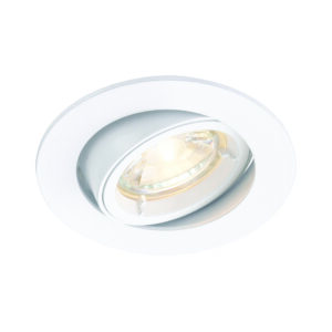 Saxby Cast Recessed GU10 Downlight Tilt 50W - Matt White