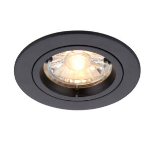 Saxby Cast Recessed GU10 Downlight Fixed 50W - Matt Black