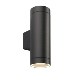 Saxby Palin GU10 Wall Light XL 2lt IP44 2x7W - Black