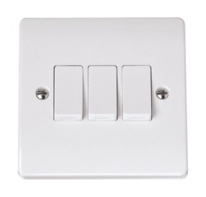 Click Curva 10A 3 Gang 2 Way Switch