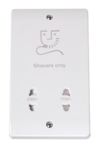Click Curva 115/230V Shaver Socket Outlet