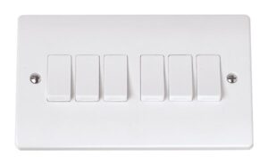 Click Curva 10A 6 Gang 2 Way Switch