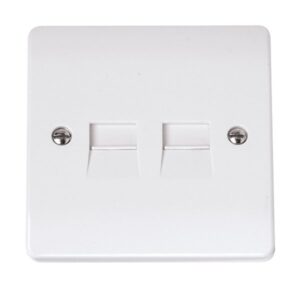 Click Curva Twin Telephone Socket Secondary