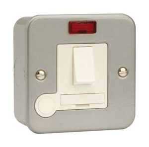 Click Metal Clad 13A Fused Connection Unit Dp Switched With Neon And Optional Flex Outlet
