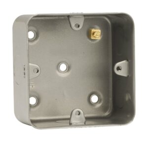 Click Metal Clad 1 Gang Mounting Box (40Mm Deep)