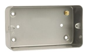 Click Metal Clad 2 Gang Mounting Box (40Mm Deep)