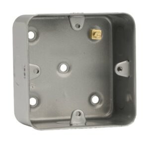 Click Metal Clad Metal Clad 1 Gang Mounting Box (50Mm Deep)