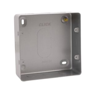 Click Metal Clad 2G 2 Row Metal Clad Back Box 50Mm Deep