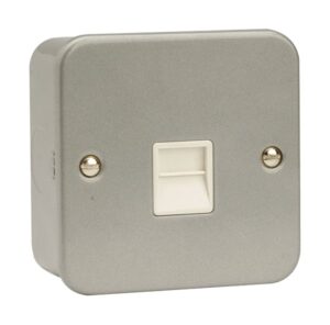 Click Metal Clad 1 Gang Master Telephone Socket Outlet