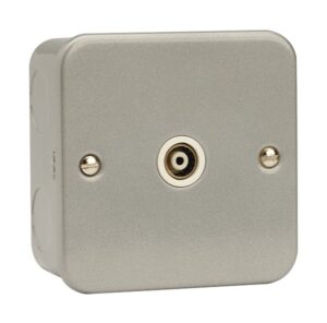 Click Metal Clad 1 Gang Isolated Coaxial Socket Outlet