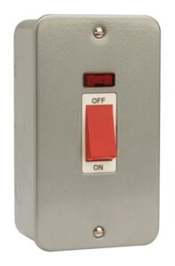 Click Metal Clad 45A Dp Switch And Neon Double Plate