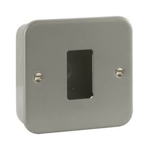Click Metal Clad 1 Gang GridPro Frontplate & Back Box