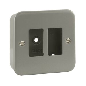 Click Metal Clad 2 Gang GridPro Frontplate & Back Box