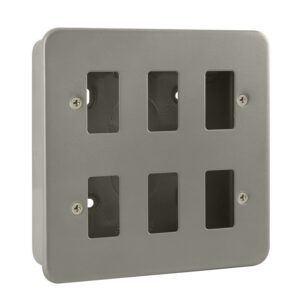 Click Metal Clad 6 Gang GridPro Frontplate & Back Box